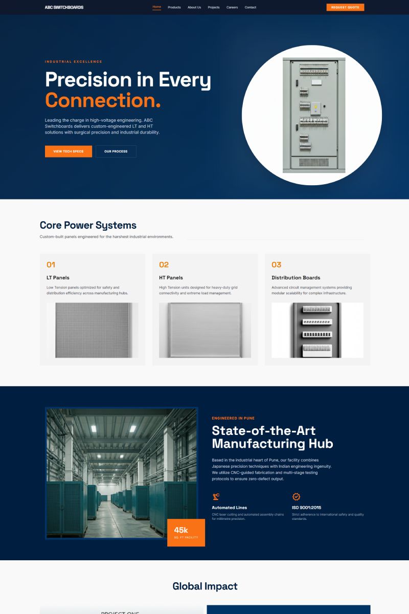 Template website design